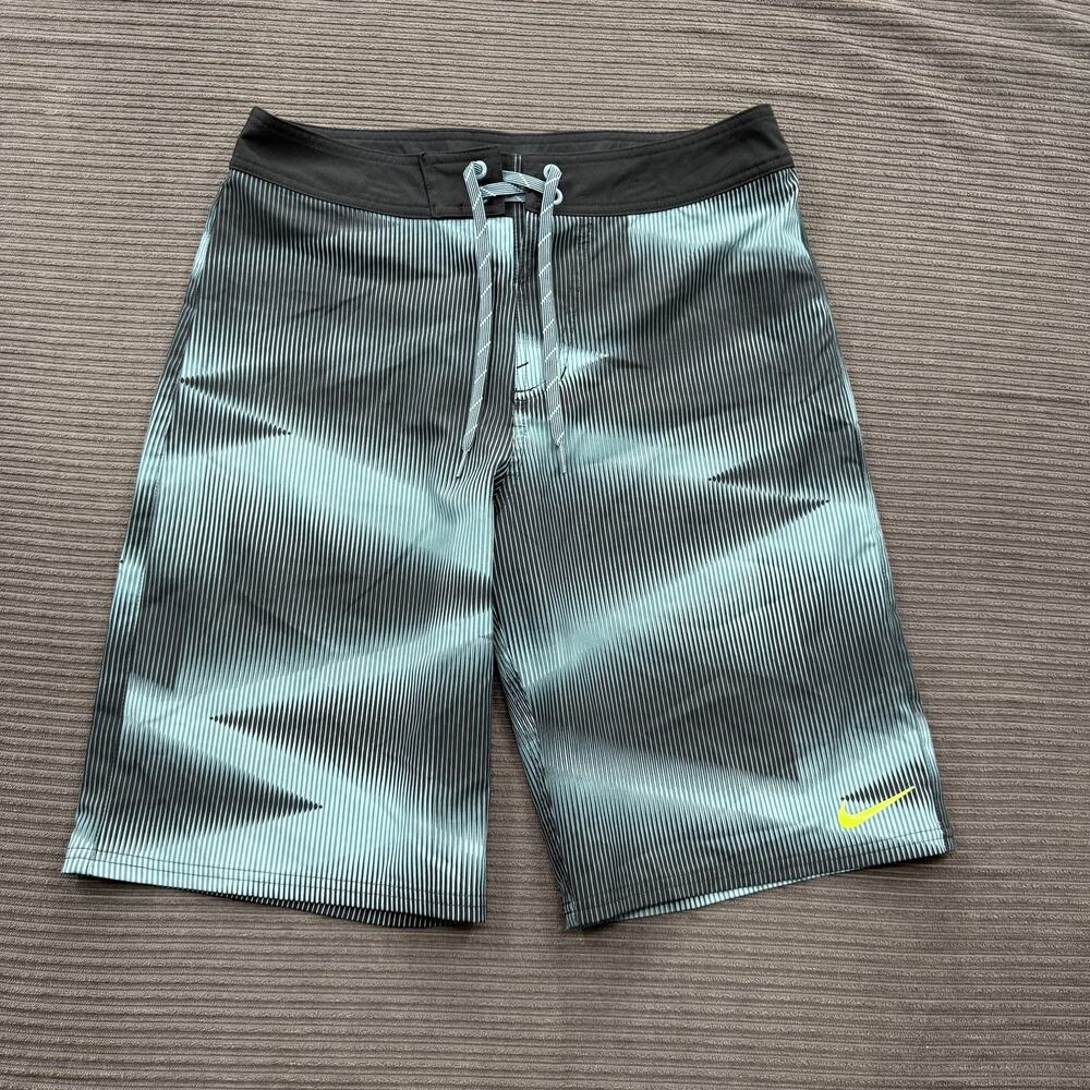 Nike Board‎ Shorts Mens 30 Swim Trunks Stripe Drawstring Pocket NESS7459